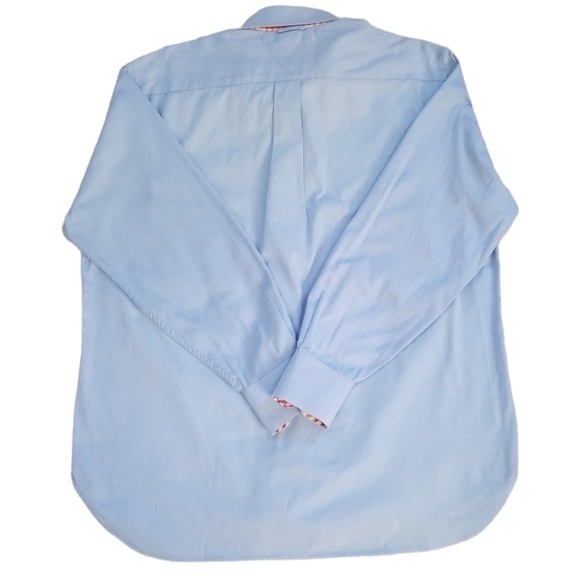 Tommy Hilfiger Men’s Casual Contrast Cuffs Button Down Cotton Shirt Sz. M - Picture 9 of 15